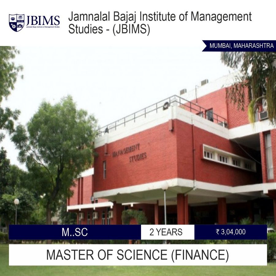 Master of Science [M.SC] (Finance) at JBIMS Mumbai, Mumbai